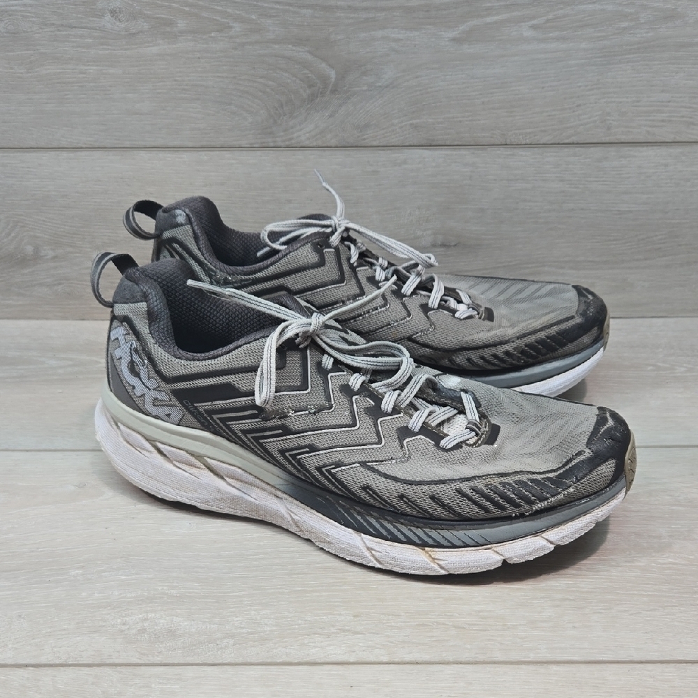 Hoka One One Mens Clifton 4 Athletic Running Shoes Sneakers Sz 11